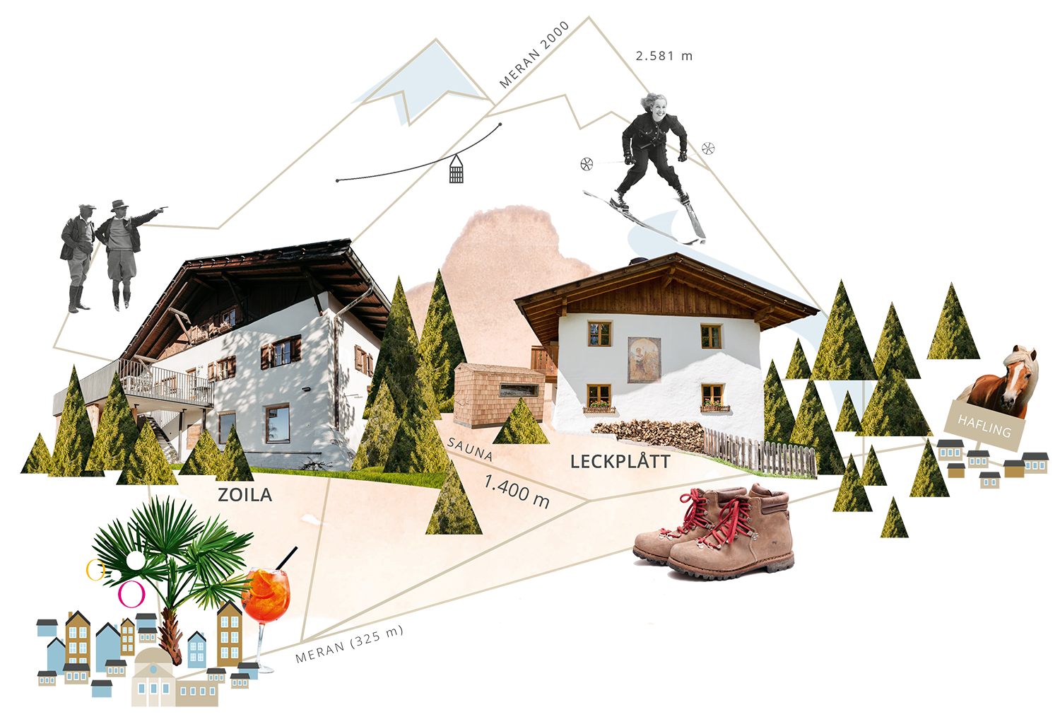 Chalet Hafling Illustration