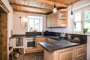moderne Küche Chalet Hafling Leckplått